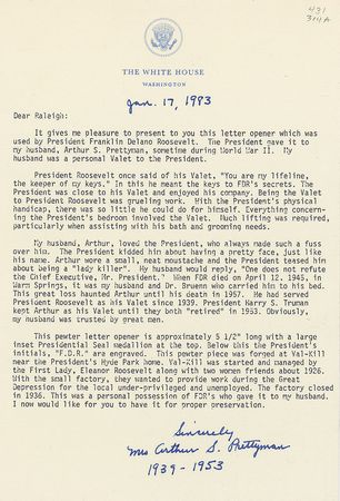 Lot #94 Franklin D. Roosevelt?s Letter Opener - Image 3