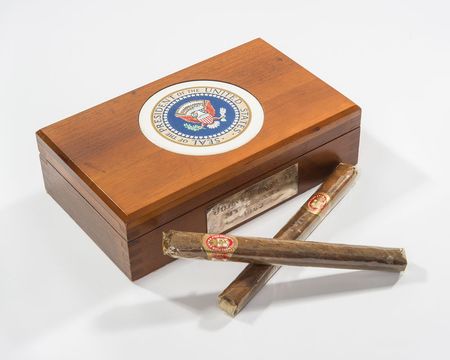 Lot #220 John F. Kennedy?s Wooden Cigar Box - Image 1