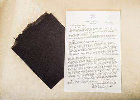 Lot #231 John F. Kennedy Official Replica Rocking Chair and Mourning Fabric - Image 5