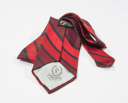 Lot #249 Lyndon B. Johnson’s Burgundy Striped Tie - Image 2