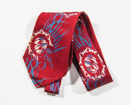 Lot #155 Harry S. Truman?s Burgundy Silk Tie - Image 1