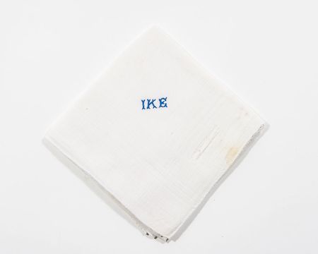 Lot #194 Dwight D. Eisenhower’s Linen Handkerchief - Image 1