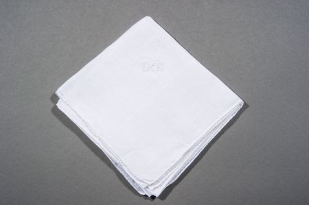 Lot #195 Dwight D. Eisenhower’s Linen Handkerchief - Image 1
