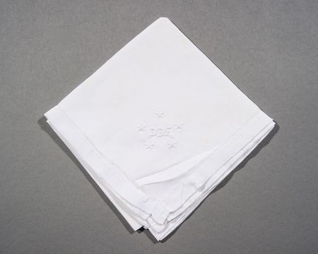 Lot #179 Dwight D. Eisenhower’s Five-Star General Linen Handkerchief - Image 1