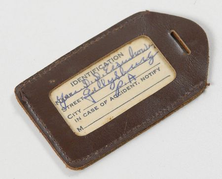Lot #176 Dwight D. Eisenhower?s Leather Luggage Tag - Image 3