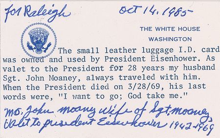 Lot #176 Dwight D. Eisenhower?s Leather Luggage Tag - Image 4
