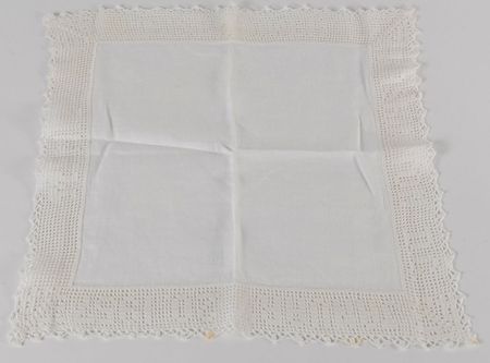 Lot #193 Dwight D. Eisenhower Inaugural Handkerchief and Button - Image 2