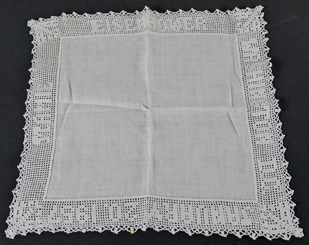 Lot #193 Dwight D. Eisenhower Inaugural Handkerchief and Button - Image 4