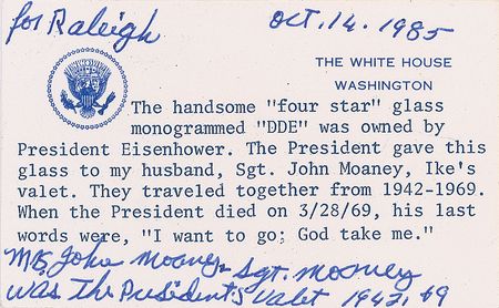 Lot #173 Dwight D. Eisenhower?s Four-Star Glass - Image 2