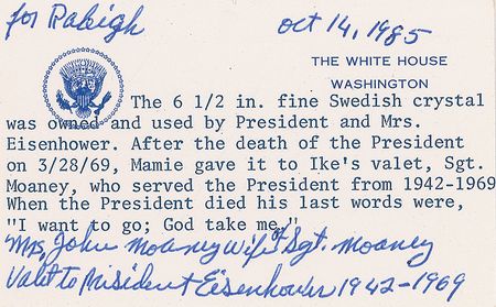 Lot #204 Dwight D. Eisenhower’s Swedish Vase - Image 2