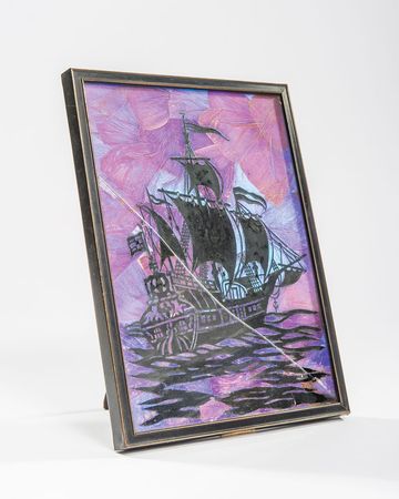 Lot #65 Herbert Hoover’s Butterfly Wing Artwork - Image 1