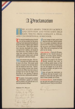 Lot #147 Harry S. Truman WWII Proclamation - Image 2