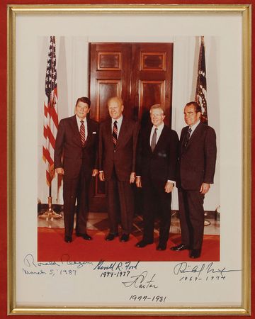 Lot #282 Four Presidents Signed Photograph - Image 2