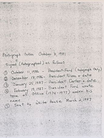 Lot #282 Four Presidents Signed Photograph - Image 4