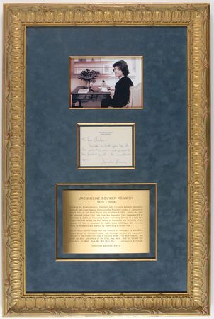 Lot #225 Jacqueline Kennedy Autographed Letter Signed - Image 1