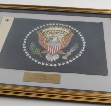 Lot #254 Richard Nixon and John F. Kennedy Sequoia Flag - Image 2