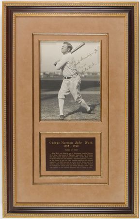 Lot #451 Babe Ruth Signed Photograph - Image 1