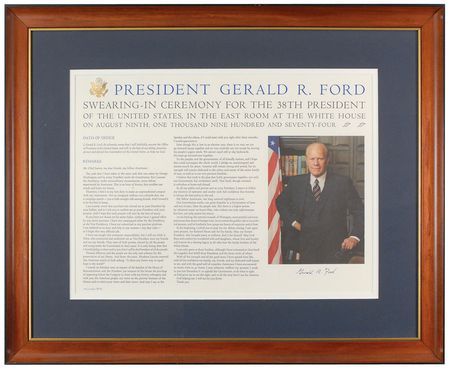 Lot #267 Gerald Ford Signed Broadside - Image 1
