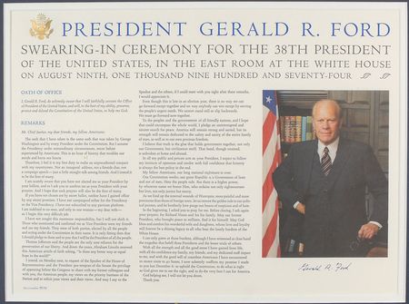 Lot #267 Gerald Ford Signed Broadside - Image 2