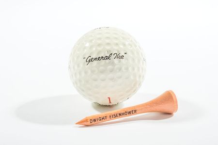 Lot #188 Dwight D. Eisenhower’s Golf Ball, Tee, and Matches - Image 1