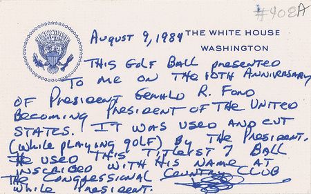 Lot #272 Gerald Ford?s Golf Ball - Image 3