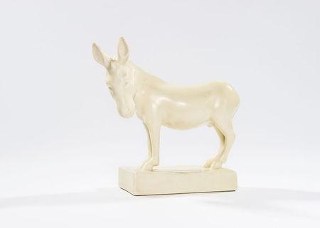 Lot #90 Franklin D. Roosevelt’s White Alabaster Donkey Straight From His Presidential Desk - Image 2