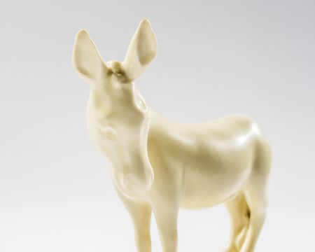 Lot #90 Franklin D. Roosevelt’s White Alabaster Donkey Straight From His Presidential Desk - Image 5