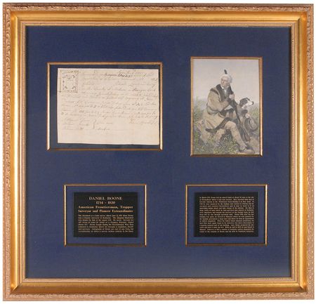 Lot #350 Daniel Boone Handwritten Survey - Image 1