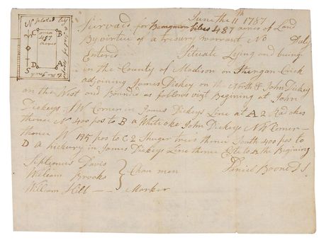 Lot #350 Daniel Boone Handwritten Survey - Image 2