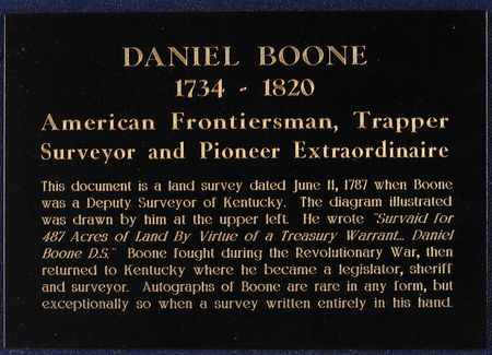 Lot #350 Daniel Boone Handwritten Survey - Image 3