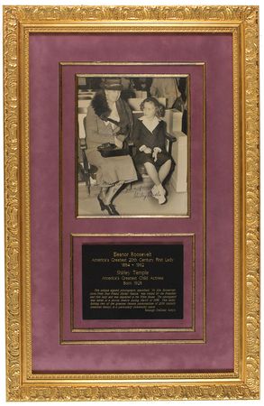 Lot #88 Shirley Temple Signed Photograph Inscribed to Eleanor Roosevelt  - Image 1