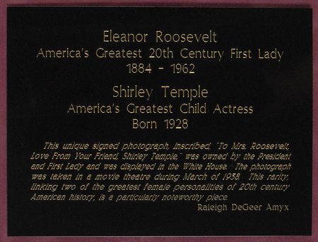 Lot #88 Shirley Temple Signed Photograph Inscribed to Eleanor Roosevelt  - Image 4