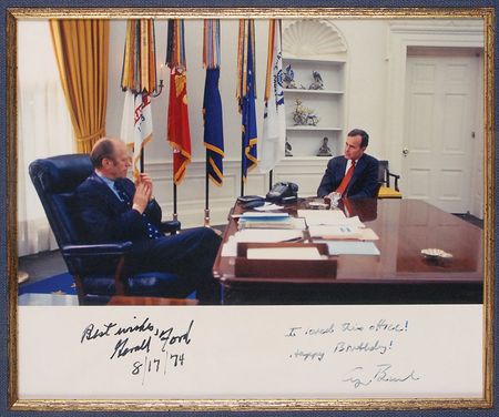 Lot #268 Gerald Ford and George Bush Signed Photograph - Image 2