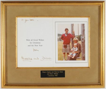 Lot #362 Diana and Charles Christmas Card - Image 1