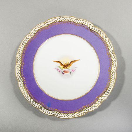 Lot #332 Abraham Lincoln Pattern Dessert Plate - Image 1