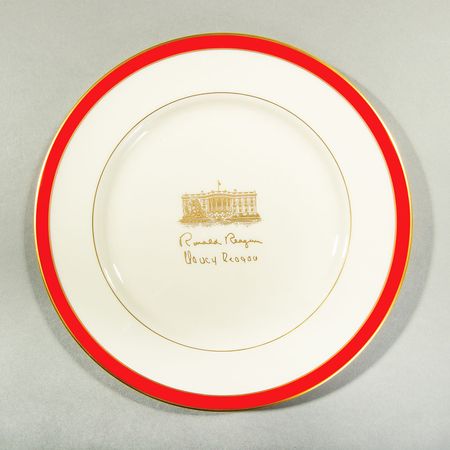 Lot #339 Ronald Reagan Signature Plate - Image 1