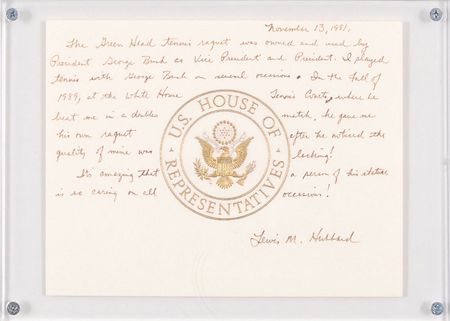 Lot #306 George Bush’s Tennis Racket - Image 5