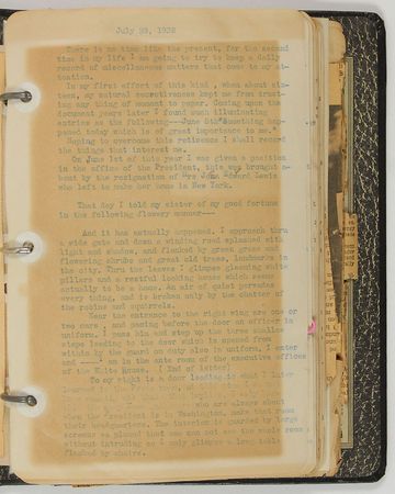 Lot #110 Franklin D. Roosevelt: Mabel Bachelder Diary - Image 1