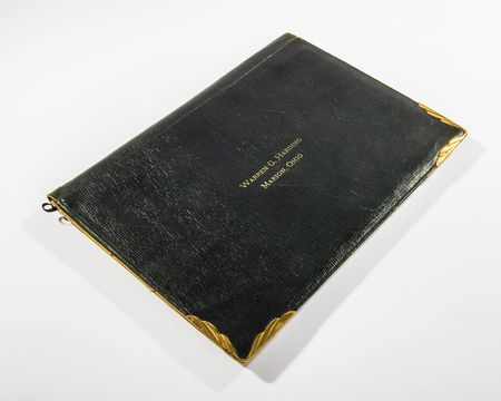 Lot #34 Warren G. Harding’s Leather Writing Case