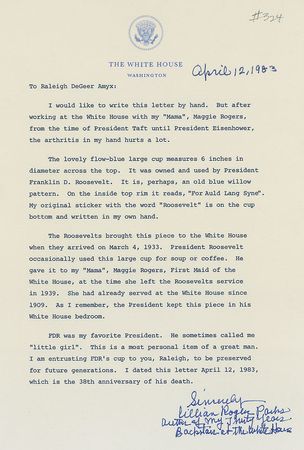 Lot #138 Franklin D. Roosevelt’s Blue Cup - Image 2