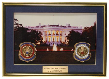 Lot #297 Ronald Reagan and George Bush Secret Service Badges - Image 1