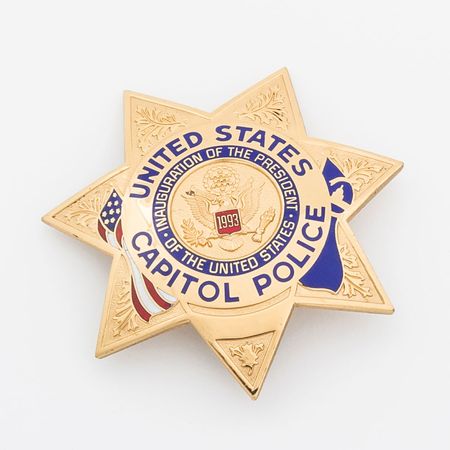 Lot #321 Bill Clinton Capitol Police 1993 Inaugural Badge - Image 1