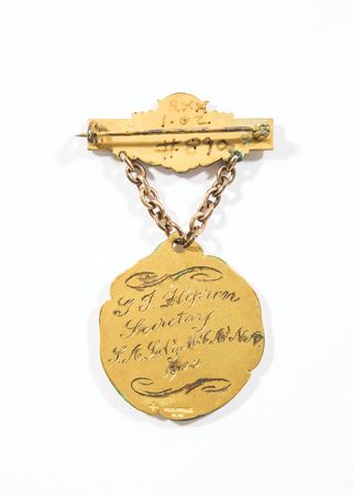 Lot #374 St. Louis Olympics 1904 YMCA Official’s Gold Badge - Image 2