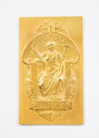 Lot #372 Official 1900 Jury Gold Plaque - Image 1