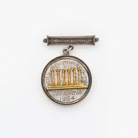 Lot #373 Silver Pentathlon 1904 Columbia University Medal - Image 3