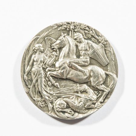 Lot #379 London Olympics 1908 Silver Winners Medal - Image 4