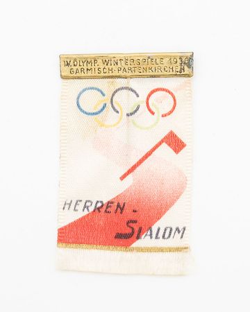 Lot #433 Garmisch Olympics 1936 Badge and Lapel Pin - Image 1