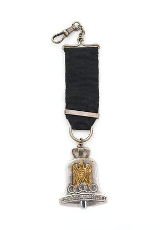 Lot #428 Berlin Olympics 1936 Silver Watch Fob - Image 1
