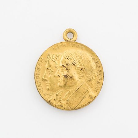 Lot #375 St. Louis World’s Fair 1904 Lapel Pin, Pendants, and Certificates - Image 1