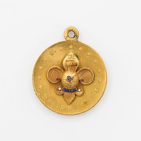 Lot #375 St. Louis World’s Fair 1904 Lapel Pin, Pendants, and Certificates - Image 4